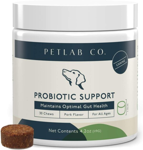 Petlab Co. Chewable Probiotic with 8 Strains of Beneficial Bacteria